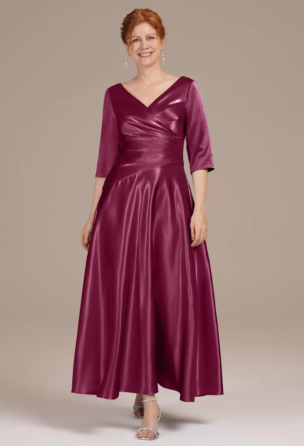 AW Psaltery Burgundy  Mother of the Bride Dresses